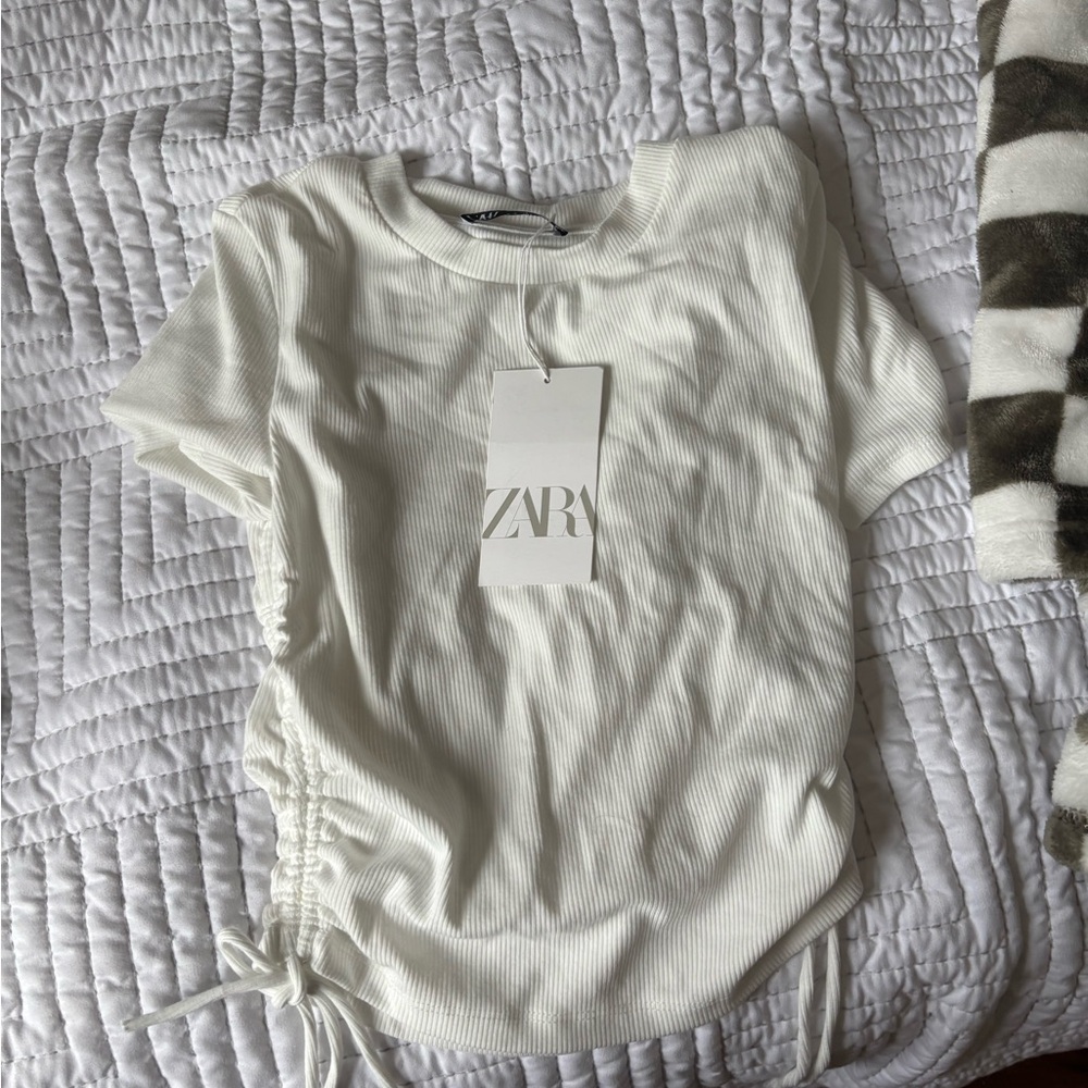 Zara White Short Sleeve Tee
